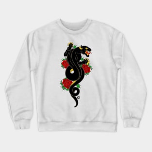 Black Panter & Roses Crewneck Sweatshirt